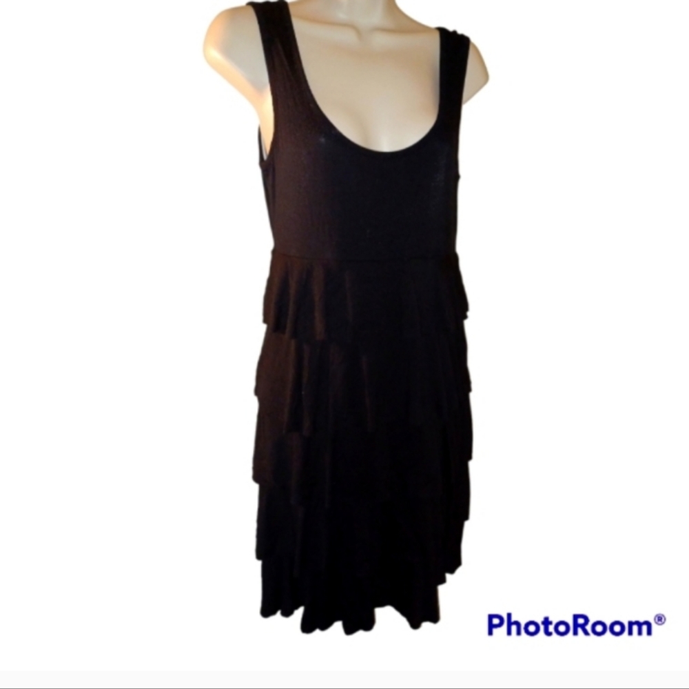 Cute Little Black Ruffled dress Size L NWT - Picture 3 of 4